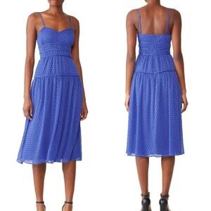 La Maison Talulah Blue Polka Dot Sorrento Midi Dress Medium